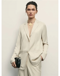 Однобортный жакет из сатина Zarina