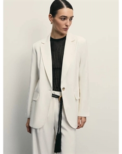 Однобортный жакет с содержанием льна Zarina