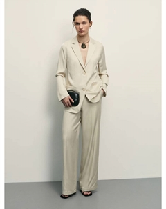 Брюки прямого кроя из сатина Zarina