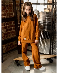 Комплект худи и брюки Лека охра, Коричневый Batik