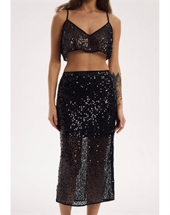 Сетчатая юбка миди с пайетками  «в рамках приличия» Prime 2u