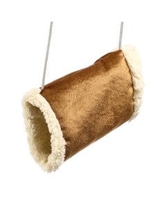 Подвесной меховой туннель для грызунов, 19 х 12 х 13 см, коричневый Nobrand