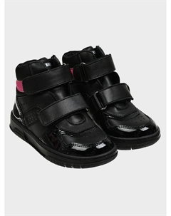 Кеды высокие на липучках, черные Bikkembergs