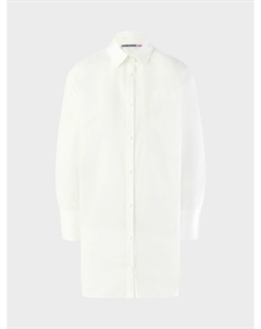 Платье-рубашка с разрезом на спине, белое Patrizia pepe