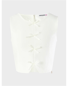 Топ с бантиками, белый Patrizia pepe