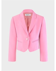 Пиджак укороченный однобортный, розовый Patrizia pepe