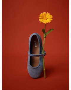 Балетки из натуральной замши для девочек Sela