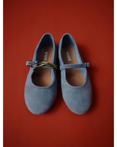 Балетки из натуральной замши для девочек Sela