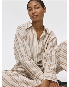 Рубашка оверсайз из смесового льна Sela