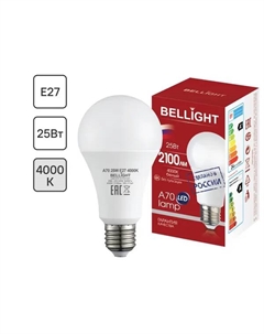 Лампа светодиодная E27 220-240 В 25 Вт груша 2100 лм белый цвет света Bellight