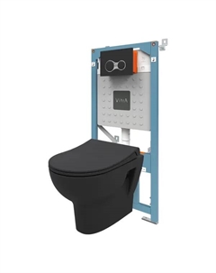 Комплект инсталляция с унитазом Vitra Stern 9016B083-7203 цвет черный