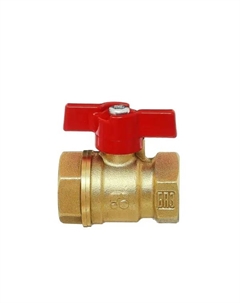 Кран шаровой прямой DN20 PN40 3/4" ВР латунь ручка бабочка Баз