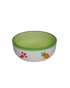 Миска для грызунов Green зеленая керамическая 10,5х10,5х3см 170мл Foxie