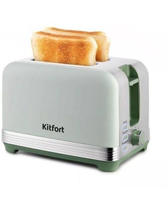 Тостер КТ-6070, фисташковый/серебристый Kitfort