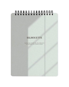 Блокнот 156х207 мм, 80 листов, клетка, мягкий переплет, спираль. Коллекция Shadow, серый Be smart