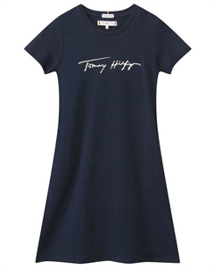 Расклешенное платье с логотипом Tommy hilfiger