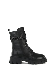 Кожаные ботинки с декоративной цепью Abricot