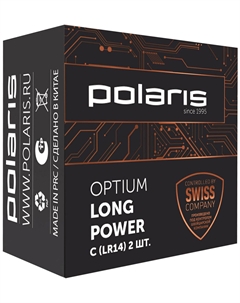 Батарейка Polaris PB LR14 (С) (2 шт.) OPTIUM