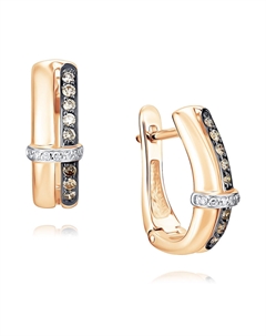 Серьги из золота Адамас