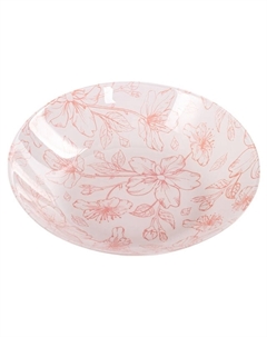 Тарелка Melitina 21см глубокая стекло розовая Luminarc