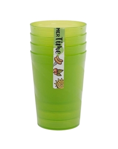 Набор стаканов Summer time 4шт 250мл пластик Полимербыт