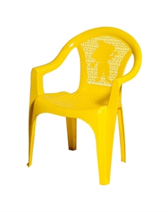 Кресло детское 38х35х53,5cм желтое пластик Нет марки