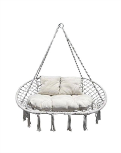 Гамак-кресло подвесное DOUBLE белый сталь, хлопок, полиэстер (до 200 кг) Нет марки