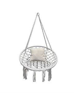 Гамак-кресло подвесное BEIGE 0,8х0,6х1,2м бежевый с подушкой сталь, хлопок, полиэстер (до 120кг) Нет марки