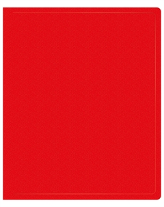 Папка на кольцах пластик, красный (-ECB413/2RRED) Buro