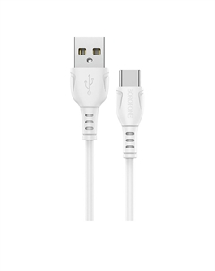 Кабель USB Type-C(M)-USB(Am), быстрая зарядка, 3А, 1 м, белый, Borofone Triumph BX51 (6931474743947)