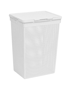 Корзина для белья Violet Лофт 615х450х260 мм 50 л белая (5650006)