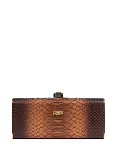 Клатч из кожи питона Como в металлической раме А025 Boa