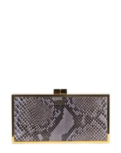 Клатч из кожи питона City Cell-2 в металлической раме А012 Boa