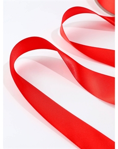 Лента атласная, ширина 2,5 см., в рулоне 91,40 м., цвет красный Страна карнавалия