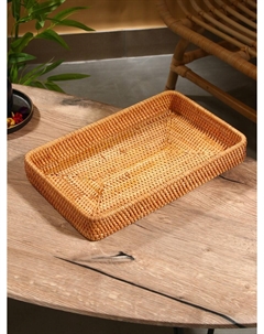 Поднос, 36×23×5 см, ротанг Nobrand