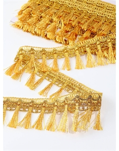 Тесьма золото с кисточками, ширина 5 см, в упаковке 10 м Страна карнавалия