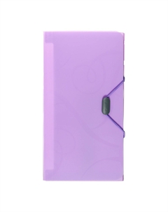 Папка на резинке а65, 12 отделений, узоры, фиолетовая пастель Calligrata