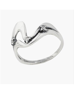 Кольцо с фианитами покрытое серебром Shine&beauty
