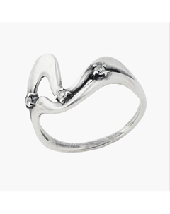 Кольцо с фианитами покрытое серебром Shine&beauty