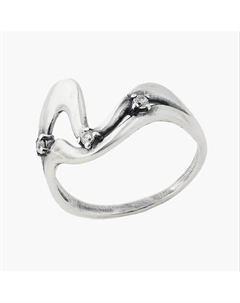 Кольцо с фианитами покрытое серебром Shine&beauty