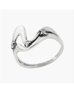 Кольцо с фианитами покрытое серебром Shine&beauty