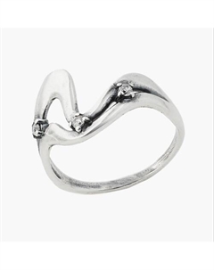 Кольцо с фианитами покрытое серебром Shine&beauty