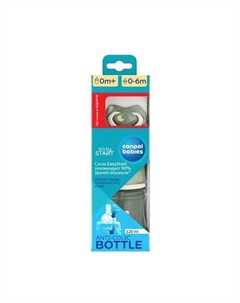 Набор бутылочка Goose 120 мл с рождения + пустышка Goose 0-6 месяцев Canpol babies