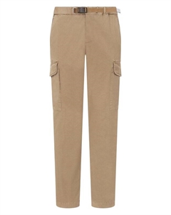 Хлопковые брюки-карго White sand