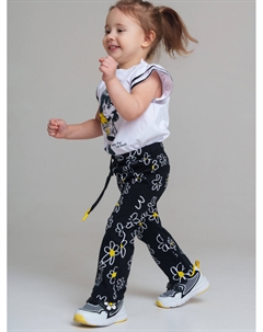 Брюки детские трикотажные для девочек, 2 пары в комплекте Playtoday baby