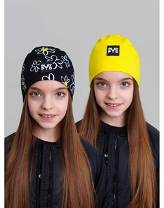 Шапка трикотажная для девочек, 2 шт в комплекте Playtoday tween