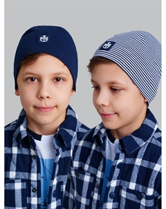 Шапка трикотажная для мальчиков, 2 шт в комплекте Playtoday tween