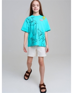 Фуфайка трикотажная для девочек (футболка) Playtoday tween