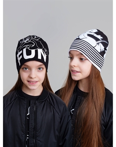 Шапка трикотажная для девочек, 2 шт в комплекте Playtoday tween