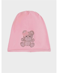 Шапка с медвежонком из стразов Catya